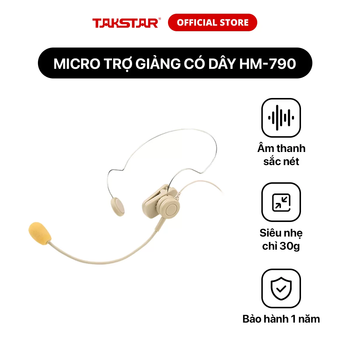 Micro cài đầu có dây Takstar HM-790